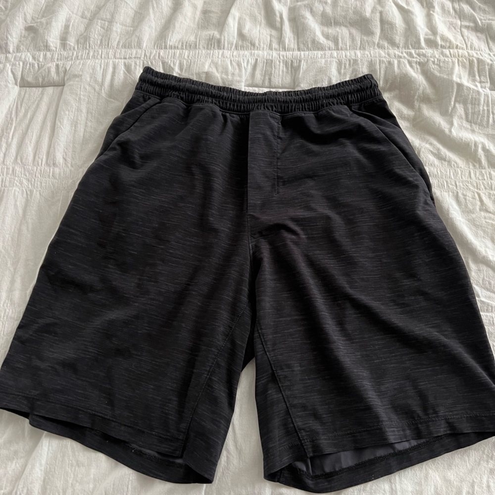 Black lululemon Pace Breaker shorts